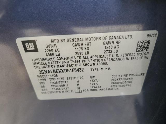 Photo 12 VIN: 2GNALBEKXD6165432 - CHEVROLET EQUINOX 