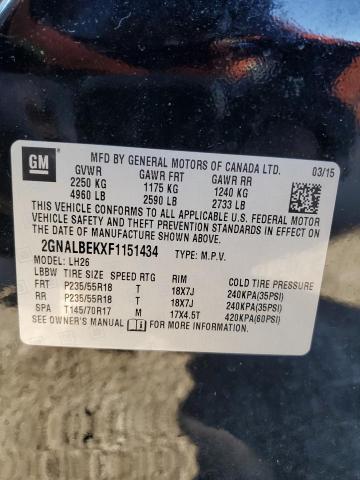 Photo 12 VIN: 2GNALBEKXF1151434 - CHEVROLET EQUINOX LT 