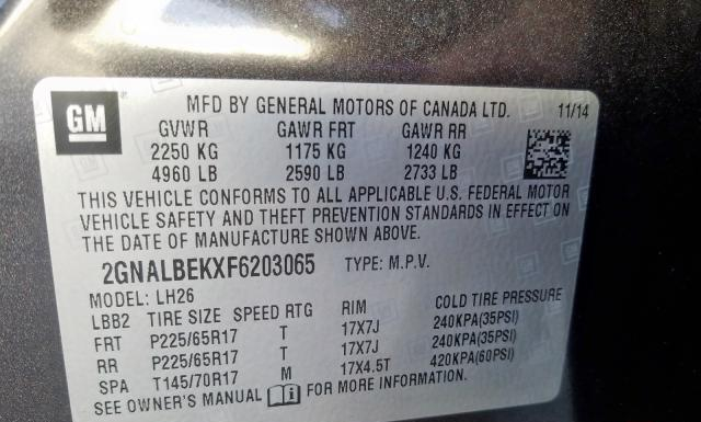 Photo 9 VIN: 2GNALBEKXF6203065 - CHEVROLET EQUINOX 