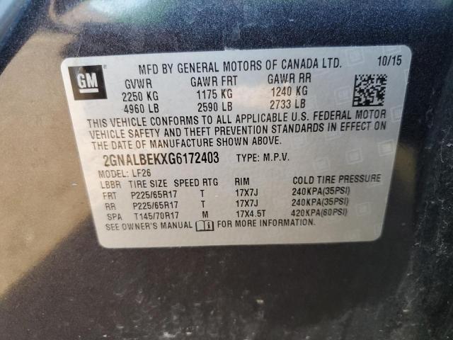 Photo 12 VIN: 2GNALBEKXG6172403 - CHEVROLET EQUINOX LS 