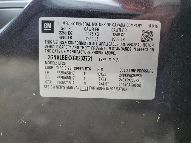 Photo 12 VIN: 2GNALBEKXG6233751 - CHEVROLET EQUINOX LS 