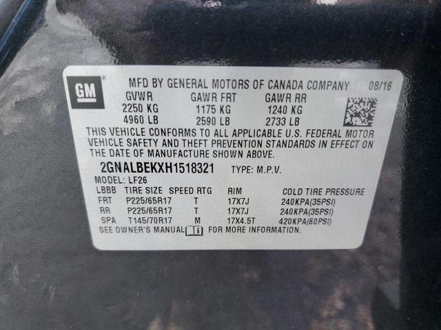 Photo 12 VIN: 2GNALBEKXH1518321 - CHEVROLET EQUINOX LS 