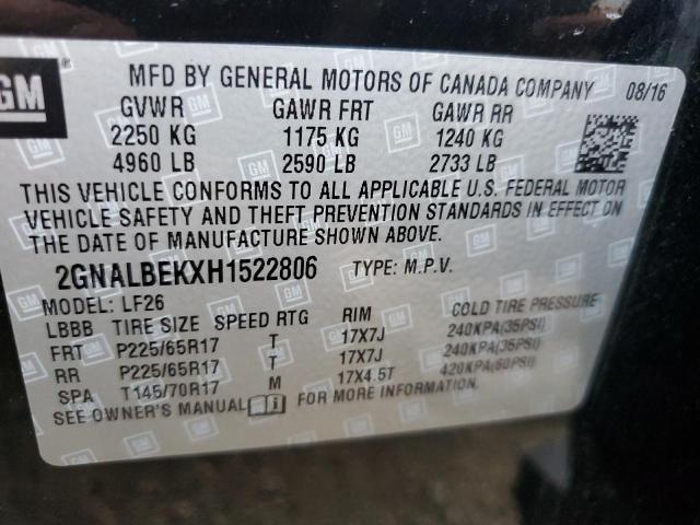 Photo 9 VIN: 2GNALBEKXH1522806 - CHEVROLET EQUINOX LS 