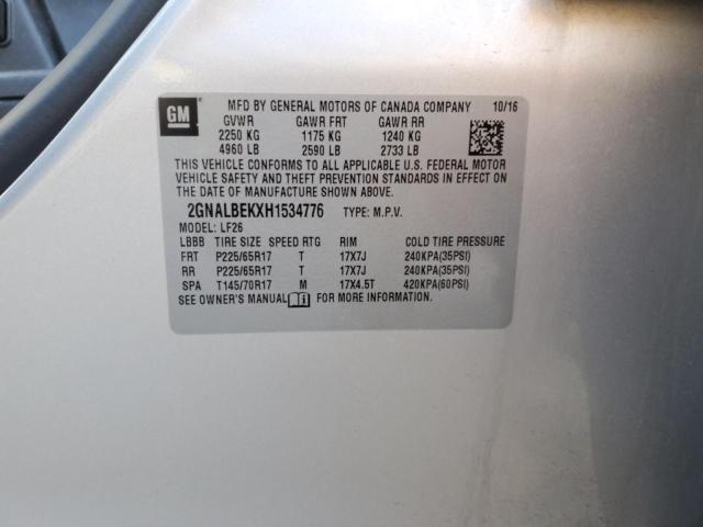 Photo 11 VIN: 2GNALBEKXH1534776 - CHEVROLET EQUINOX 