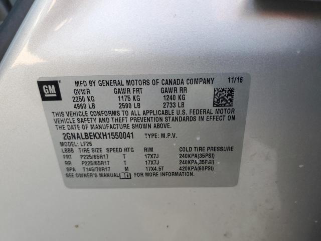 Photo 13 VIN: 2GNALBEKXH1550041 - CHEVROLET EQUINOX LS 