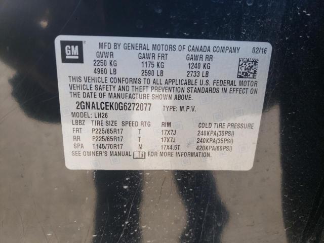 Photo 9 VIN: 2GNALCEK0G6272077 - CHEVROLET EQUINOX LT 