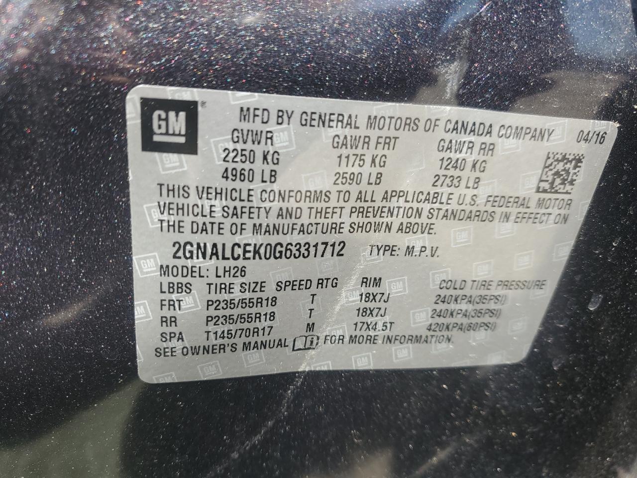 Photo 12 VIN: 2GNALCEK0G6331712 - CHEVROLET EQUINOX 