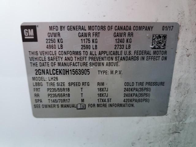 Photo 11 VIN: 2GNALCEK0H1563905 - CHEVROLET EQUINOX 