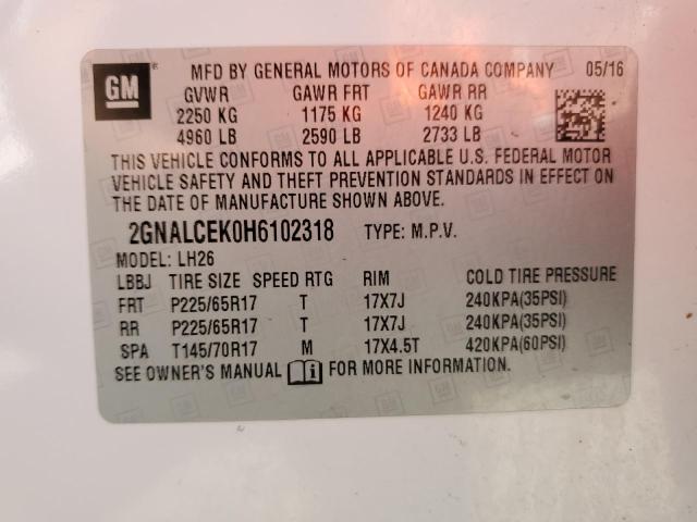 Photo 12 VIN: 2GNALCEK0H6102318 - CHEVROLET EQUINOX 