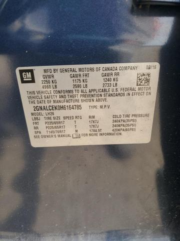 Photo 12 VIN: 2GNALCEK0H6164785 - CHEVROLET EQUINOX LT 