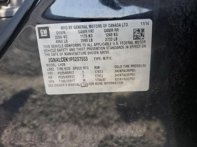 Photo 11 VIN: 2GNALCEK1F6207933 - CHEVROLET EQUINOX 