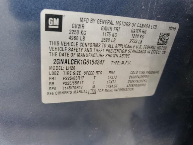 Photo 12 VIN: 2GNALCEK1G6154247 - CHEVROLET EQUINOX 