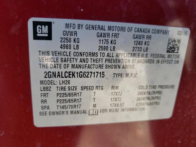 Photo 12 VIN: 2GNALCEK1G6271715 - CHEVROLET EQUINOX 