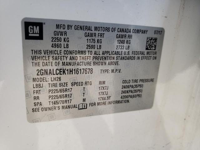 Photo 12 VIN: 2GNALCEK1H1617678 - CHEVROLET EQUINOX 