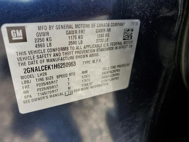 Photo 9 VIN: 2GNALCEK1H6250963 - CHEVROLET EQUINOX LT 