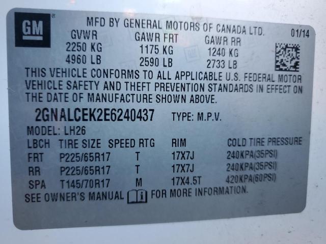 Photo 12 VIN: 2GNALCEK2E6240437 - CHEVROLET EQUINOX 