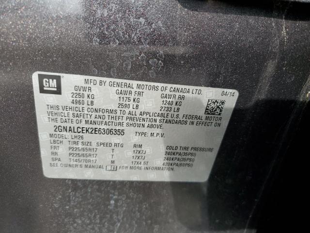 Photo 9 VIN: 2GNALCEK2E6306355 - CHEVROLET EQUINOX LT 