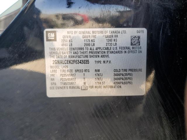 Photo 12 VIN: 2GNALCEK2F6343035 - CHEVROLET EQUINOX LT 