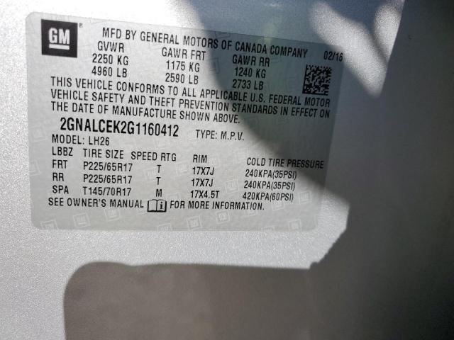 Photo 13 VIN: 2GNALCEK2G1160412 - CHEVROLET EQUINOX LT 