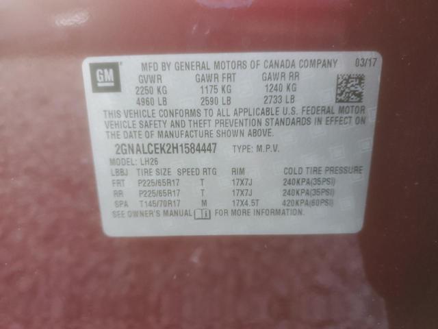 Photo 12 VIN: 2GNALCEK2H1584447 - CHEVROLET EQUINOX 