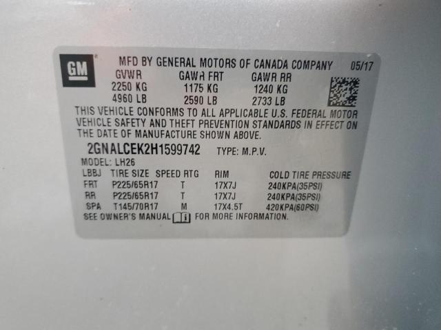 Photo 11 VIN: 2GNALCEK2H1599742 - CHEVROLET EQUINOX 