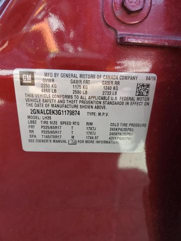 Photo 13 VIN: 2GNALCEK3G1179874 - CHEVROLET EQUINOX LT 