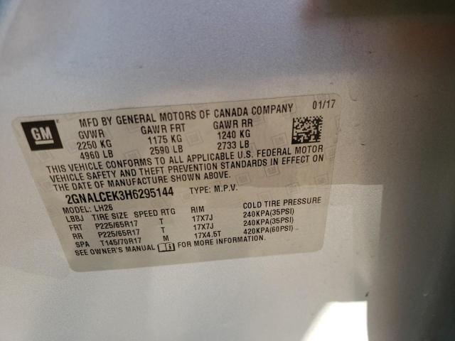 Photo 12 VIN: 2GNALCEK3H6295144 - CHEVROLET EQUINOX LT 