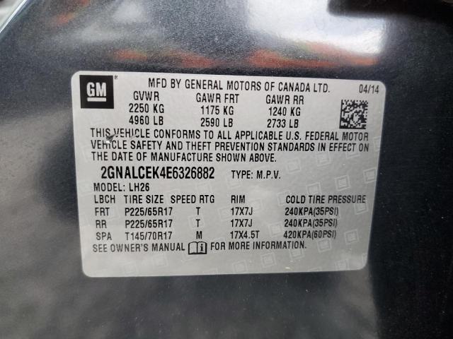 Photo 12 VIN: 2GNALCEK4E6326882 - CHEVROLET EQUINOX LT 