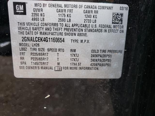 Photo 9 VIN: 2GNALCEK4G1160654 - CHEVROLET EQUINOX LT 