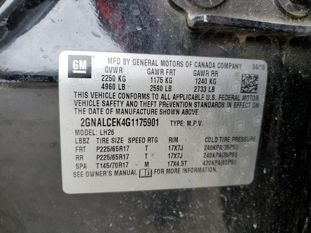 Photo 12 VIN: 2GNALCEK4G1175901 - CHEVROLET EQUINOX 