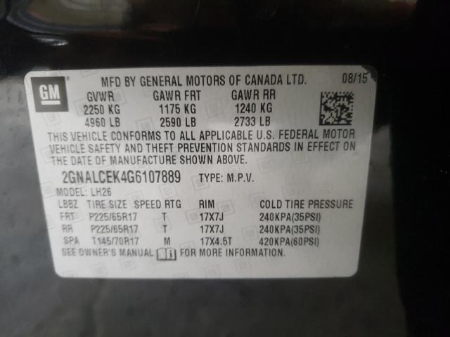 Photo 12 VIN: 2GNALCEK4G6107889 - CHEVROLET EQUINOX LT 