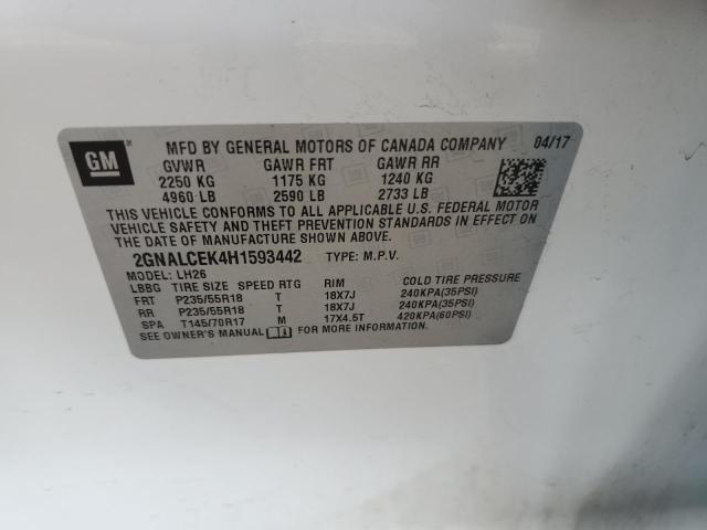 Photo 12 VIN: 2GNALCEK4H1593442 - CHEVROLET EQUINOX 