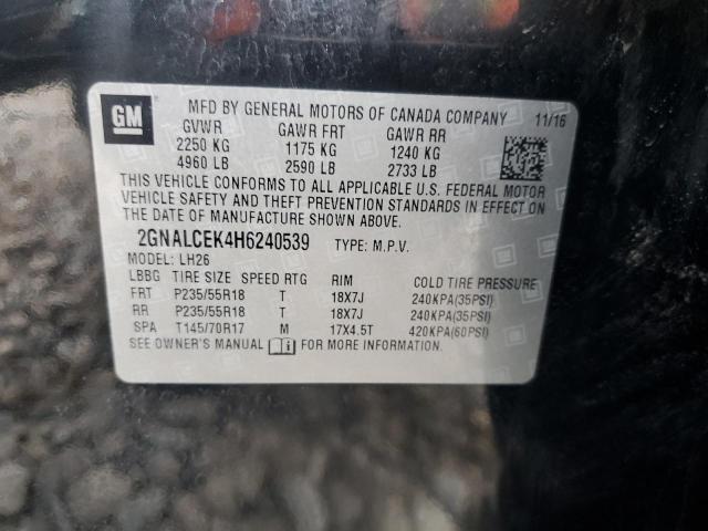 Photo 12 VIN: 2GNALCEK4H6240539 - CHEVROLET EQUINOX LT 