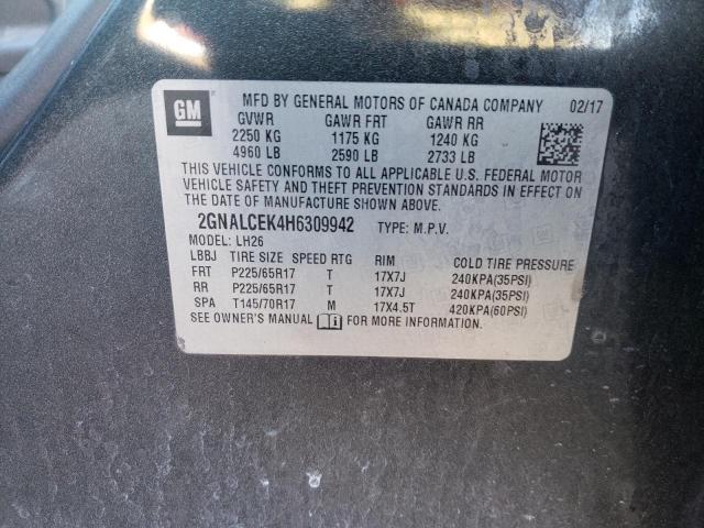 Photo 11 VIN: 2GNALCEK4H6309942 - CHEVROLET EQUINOX 