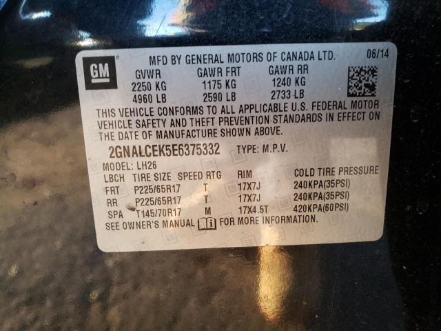 Photo 12 VIN: 2GNALCEK5E6375332 - CHEVROLET EQUINOX LT 