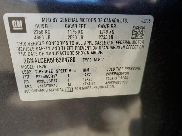 Photo 12 VIN: 2GNALCEK5F6304780 - CHEVROLET EQUINOX LT 