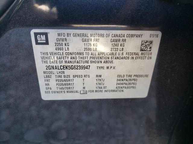 Photo 9 VIN: 2GNALCEK5G6239947 - CHEVROLET EQUINOX LT 