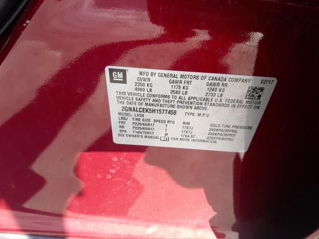 Photo 12 VIN: 2GNALCEK5H1577458 - CHEVROLET EQUINOX LT 