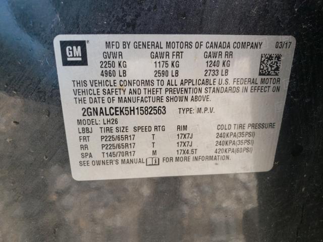 Photo 9 VIN: 2GNALCEK5H1582563 - CHEVROLET EQUINOX LT 