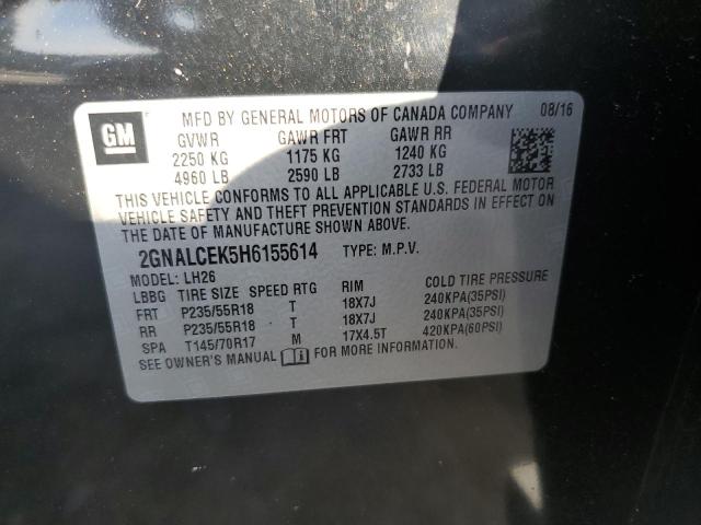 Photo 12 VIN: 2GNALCEK5H6155614 - CHEVROLET EQUINOX LT 