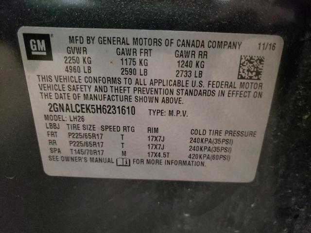 Photo 13 VIN: 2GNALCEK5H6231610 - CHEVROLET EQUINOX 