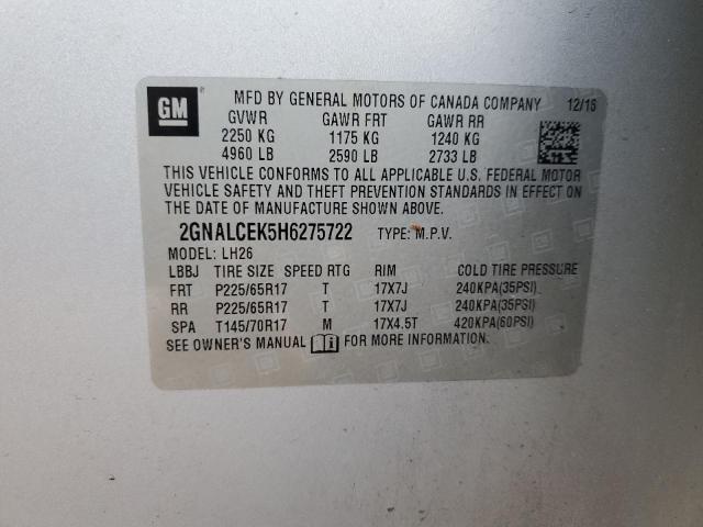 Photo 13 VIN: 2GNALCEK5H6275722 - CHEVROLET EQUINOX 