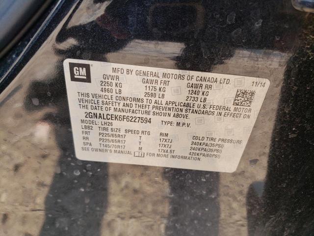 Photo 11 VIN: 2GNALCEK6F6227594 - CHEVROLET EQUINOX LT 