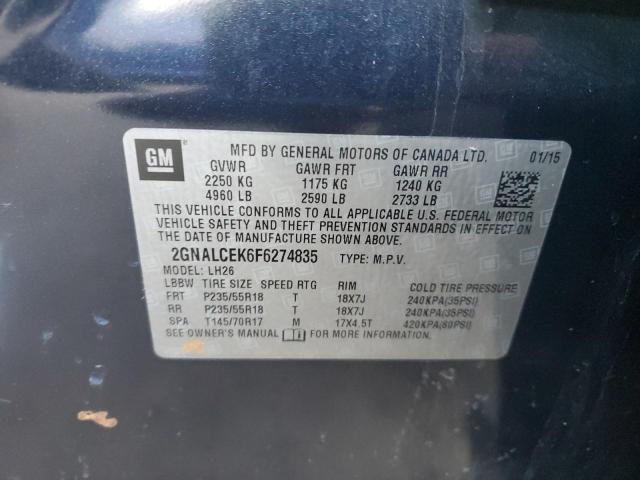 Photo 12 VIN: 2GNALCEK6F6274835 - CHEVROLET EQUINOX 