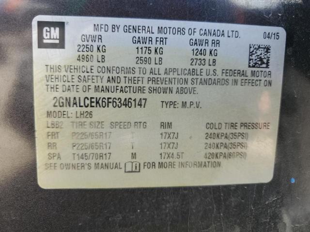 Photo 9 VIN: 2GNALCEK6F6346147 - CHEVROLET EQUINOX LT 