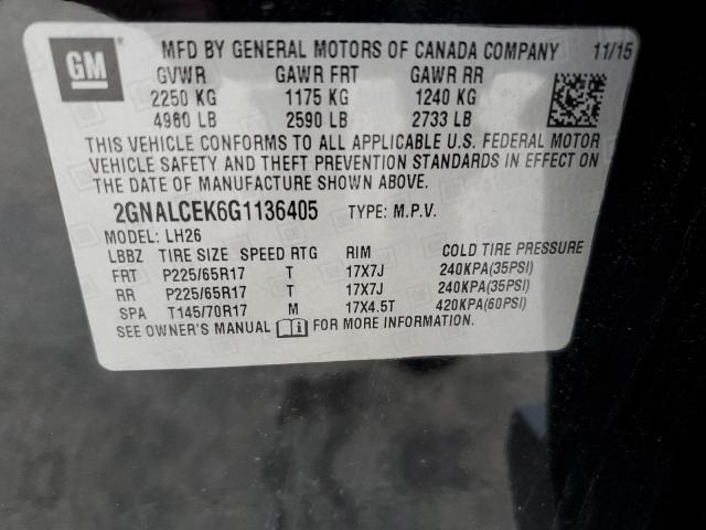 Photo 12 VIN: 2GNALCEK6G1136405 - CHEVROLET EQUINOX 