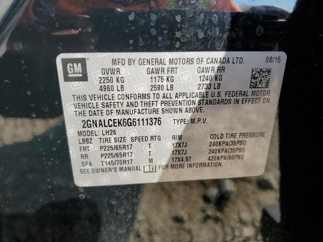 Photo 11 VIN: 2GNALCEK6G6111376 - CHEVROLET EQUINOX 