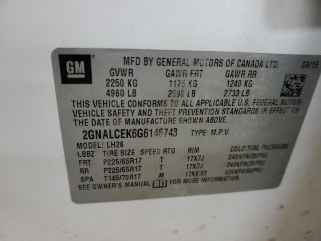 Photo 11 VIN: 2GNALCEK6G6146743 - CHEVROLET EQUINOX 