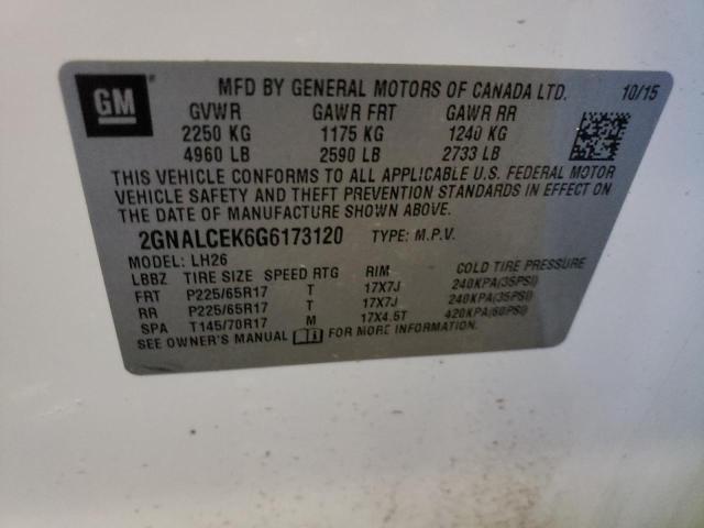 Photo 12 VIN: 2GNALCEK6G6173120 - CHEVROLET EQUINOX 