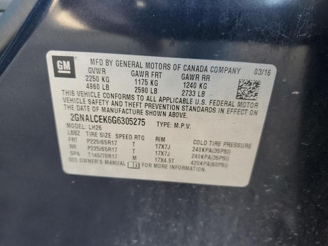 Photo 12 VIN: 2GNALCEK6G6305275 - CHEVROLET EQUINOX LT 